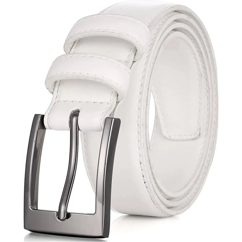 Marino’s Men Genuine Leather Dress Belt with Single Prong Buckle | Multiple Colors