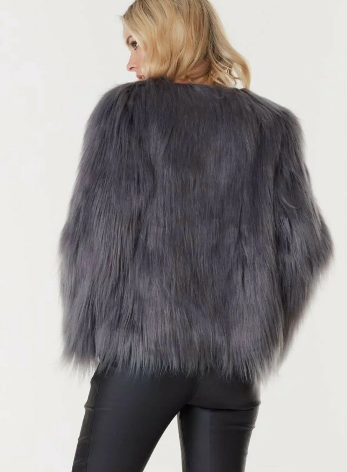 Marmont Faux Fur Jacket - Dark Grey