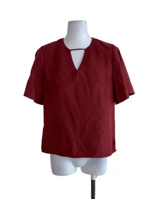 Maroon Red Plain Blouse