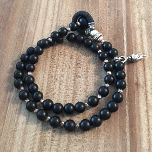 Matt Black Onyx Wrap Bracelet