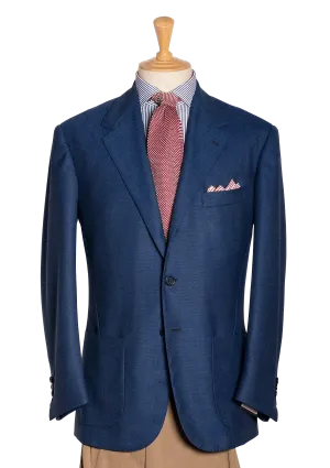 Medium Blue Hopsack Blazer