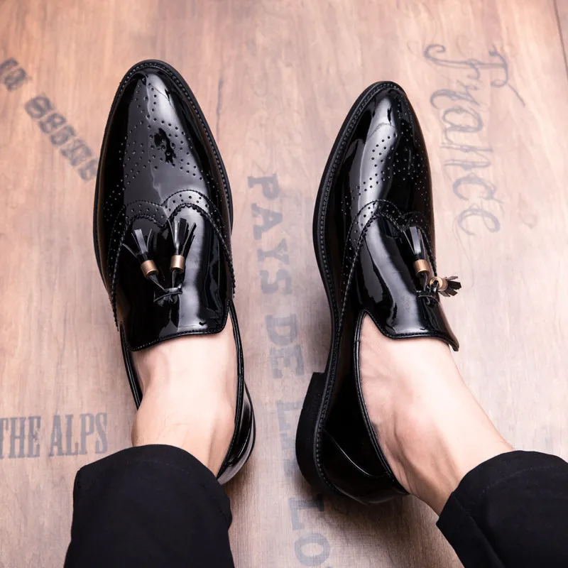 Men Tassel Pointed Men Formal Shoes Comfortable Loafers