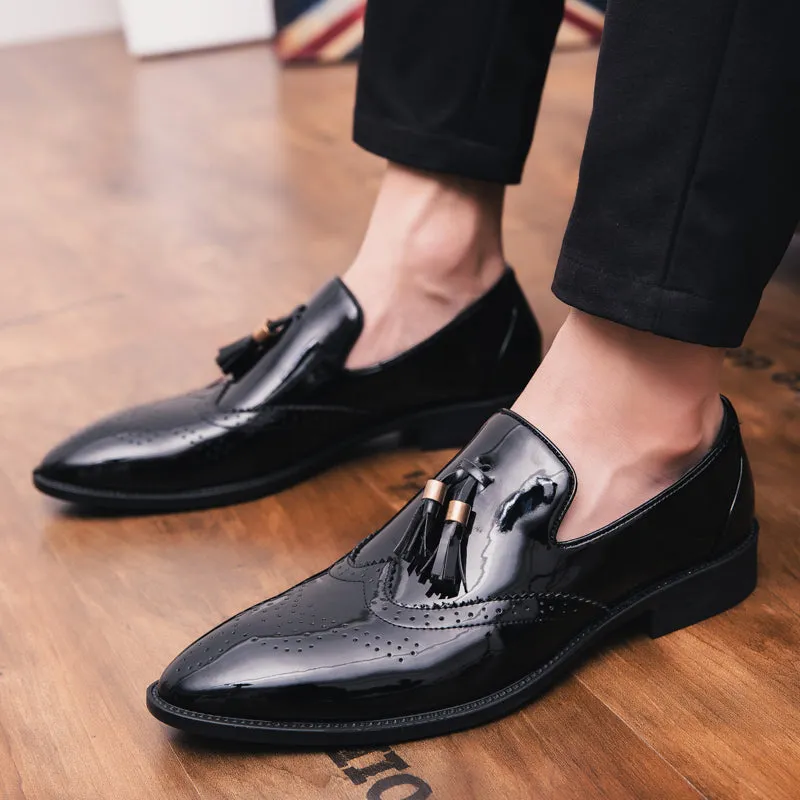 Men Tassel Pointed Men Formal Shoes Comfortable Loafers