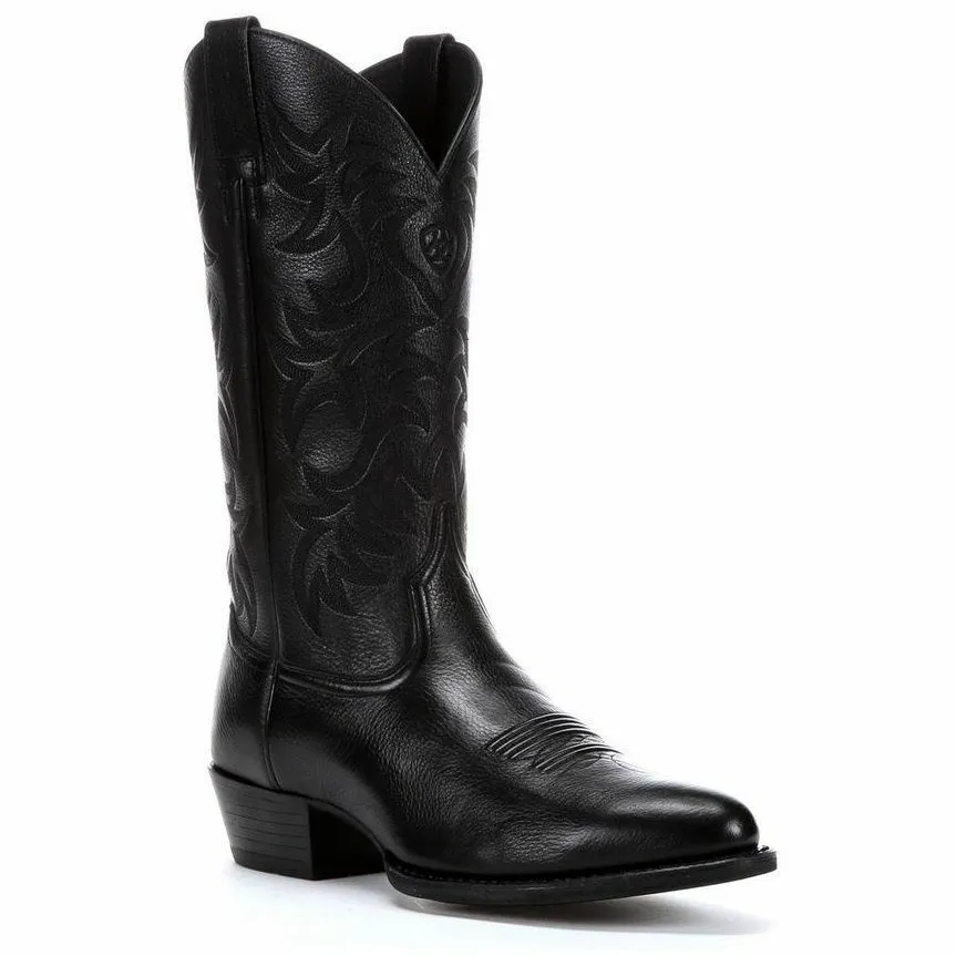 MENS ARIAT BLACK HERITAGE WESTERN COWBOY BOOT 10002218