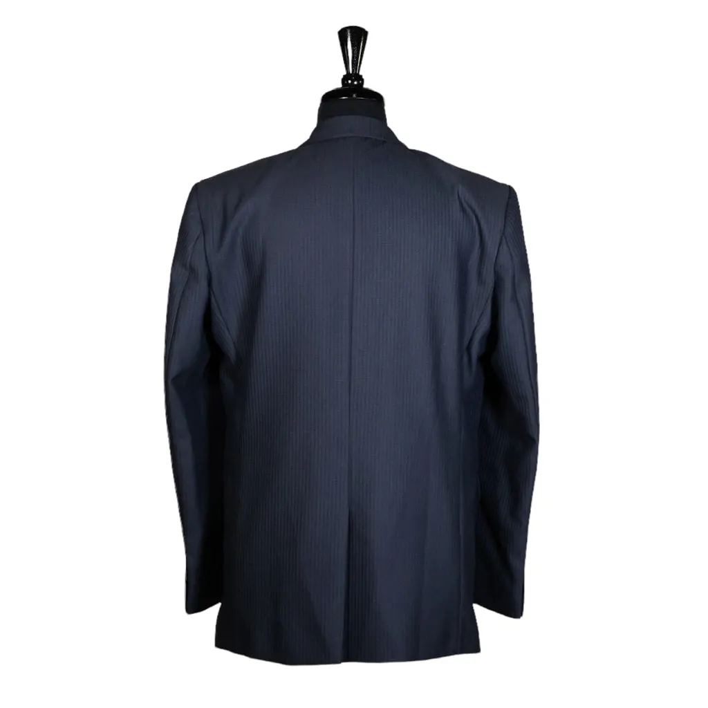 Men's Blazer Blue Gray Striped Jacket Sport Coat (42R)