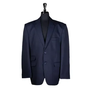 Men's Blazer Blue Herringbone Wool Jacket Sport Coat (48R)