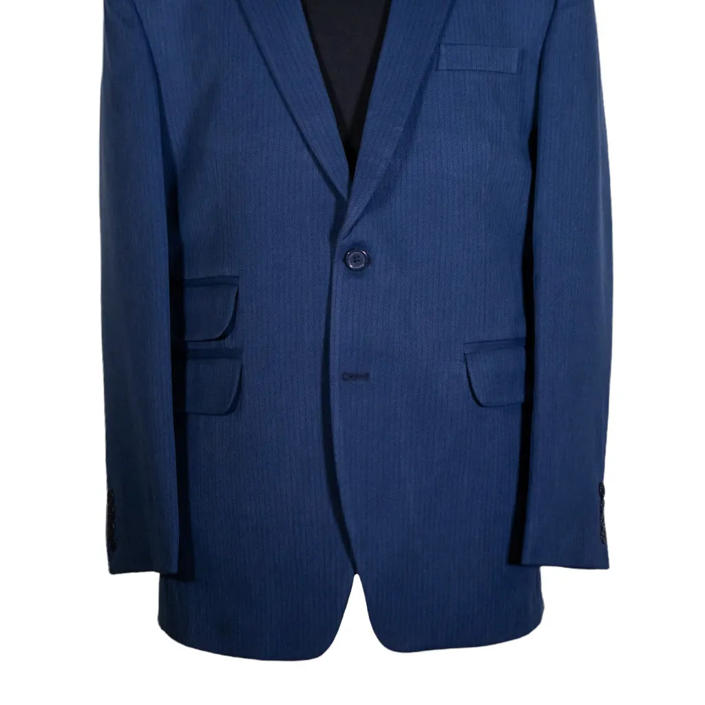 Men's Blazer Blue Pinstripe Formal Jacket Sport Coat (42R)