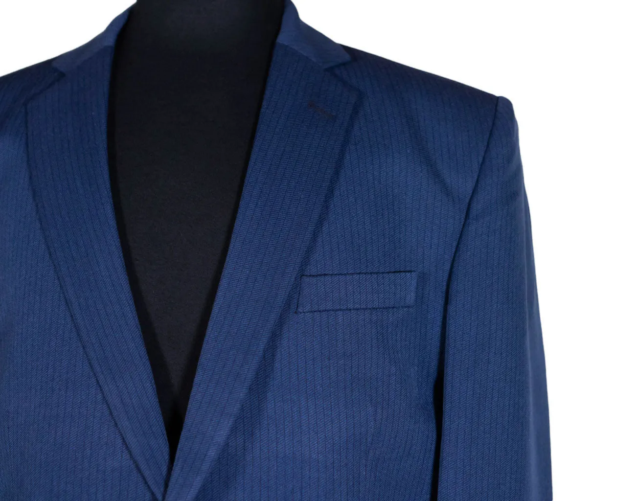 Men's Blazer Blue Pinstripe Formal Jacket Sport Coat (42R)