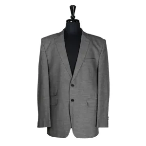 Men's Blazer Gray Check Textured Jacket Sport Coat (42R)