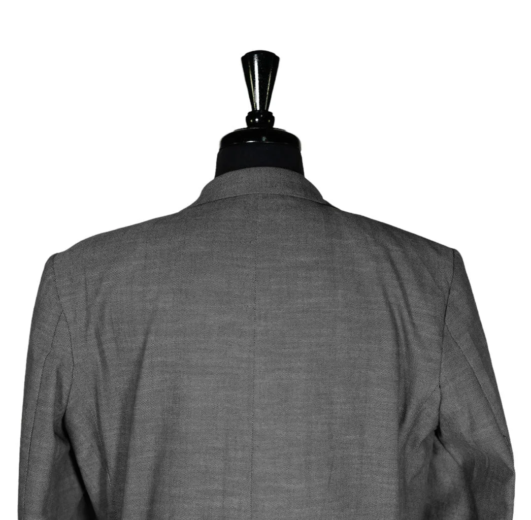 Men's Blazer Gray Check Textured Jacket Sport Coat (42R)