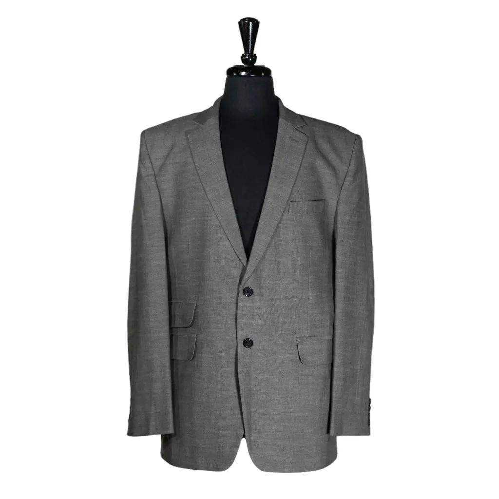 Men's Blazer Gray Check Textured Jacket Sport Coat (42R)