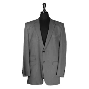 Men's Blazer Gray Wool Formal Suit Jacket Sport Coat (40L)