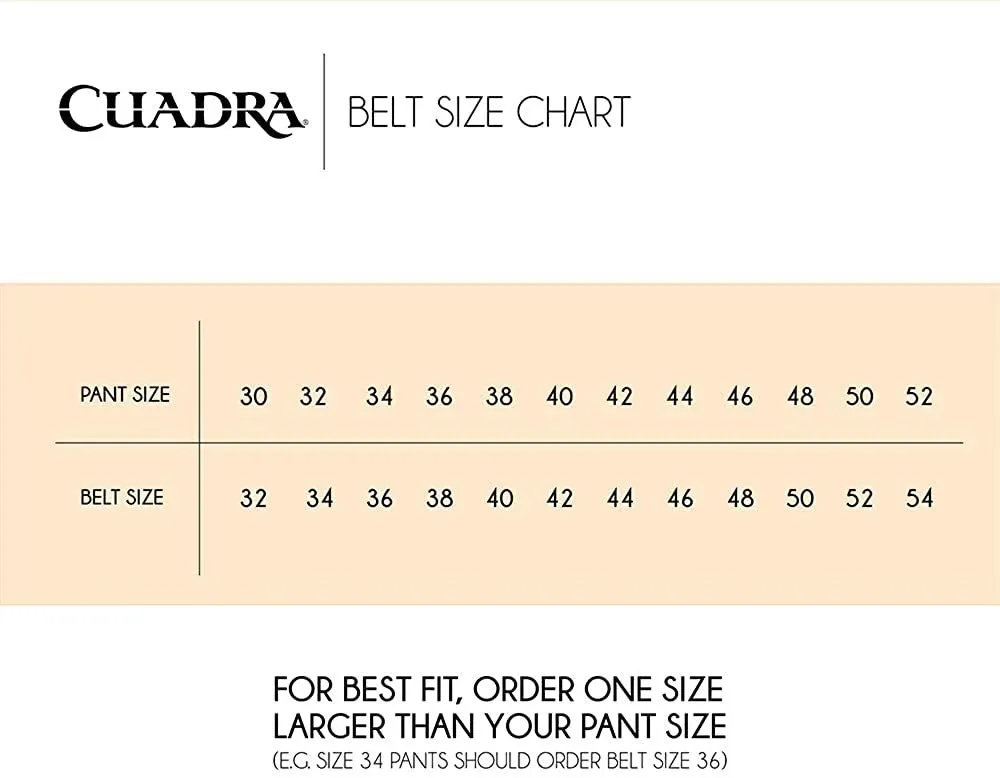 Men’s Cuadra Engraved Brown Leather Western Belt