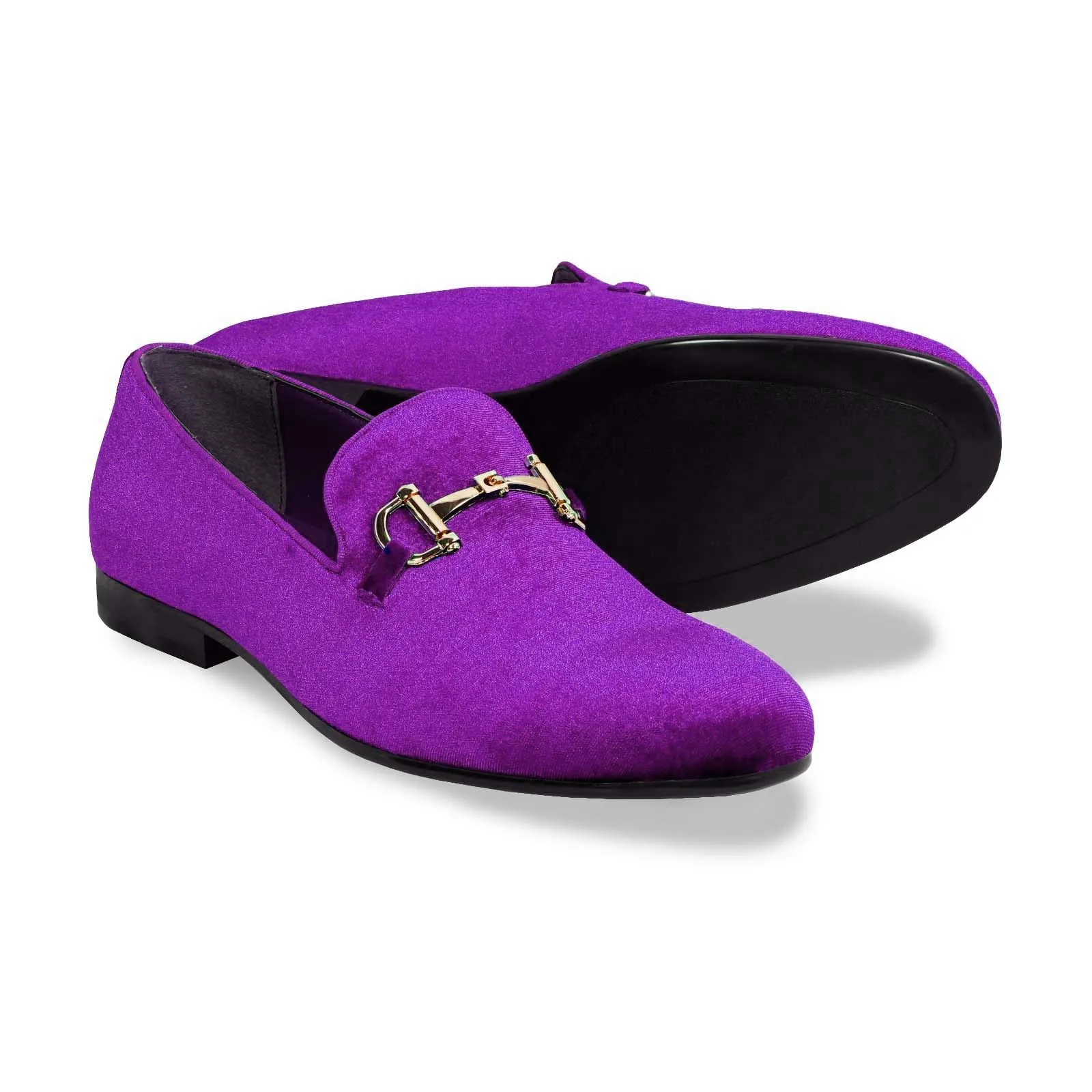 Men's Suede Velvet Smoker's Tuxedo Loafer Shoes