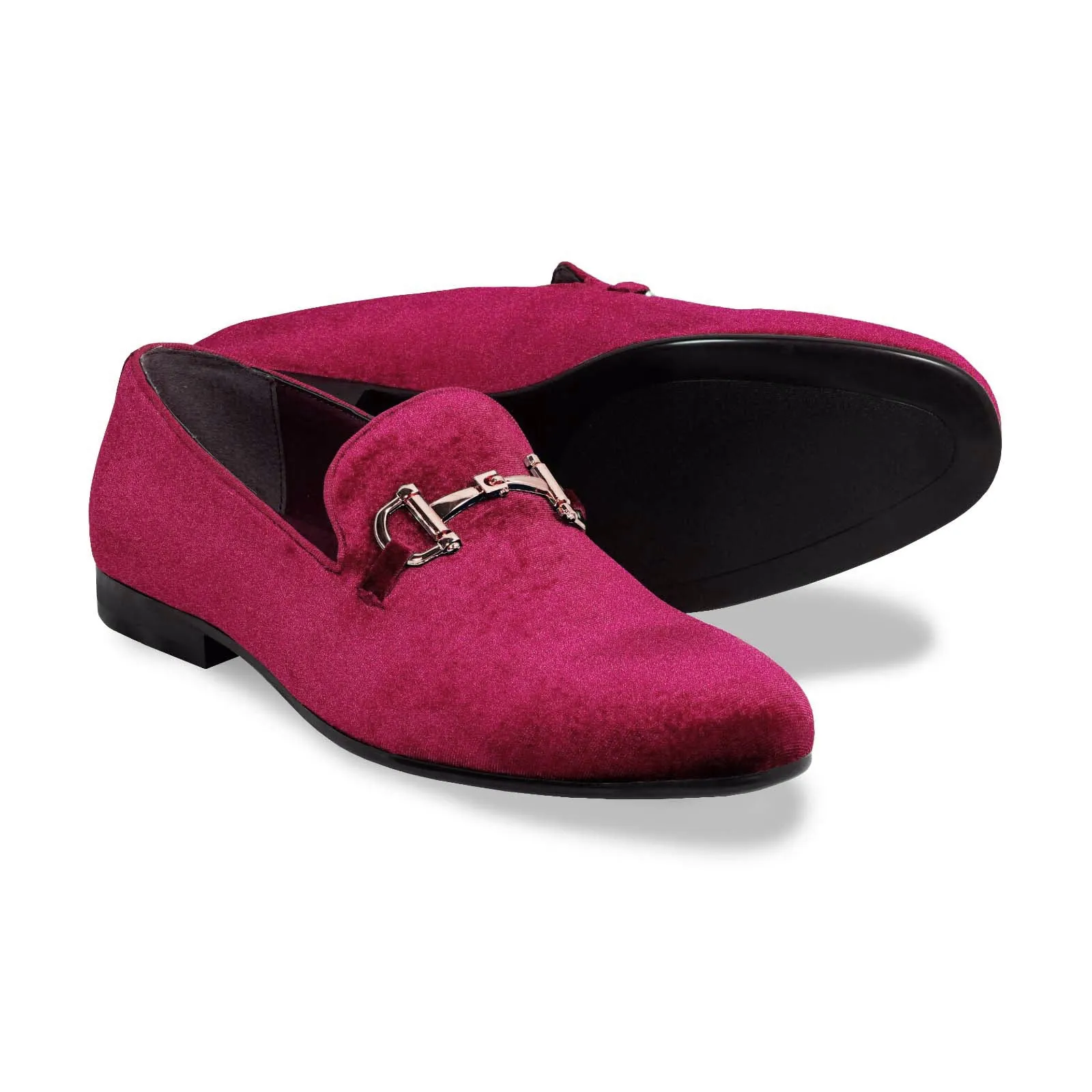 Men's Suede Velvet Smoker's Tuxedo Loafer Shoes