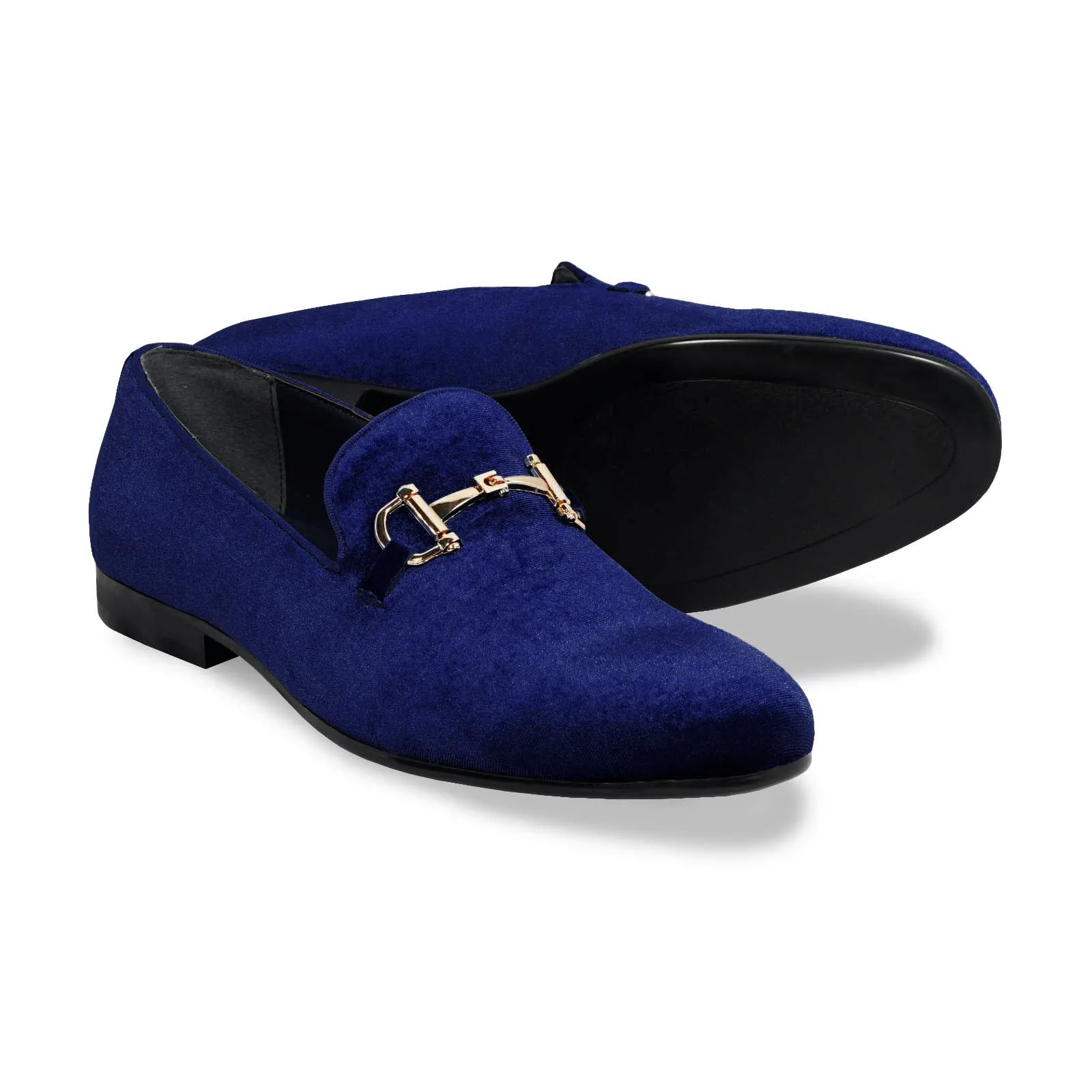 Men's Suede Velvet Smoker's Tuxedo Loafer Shoes