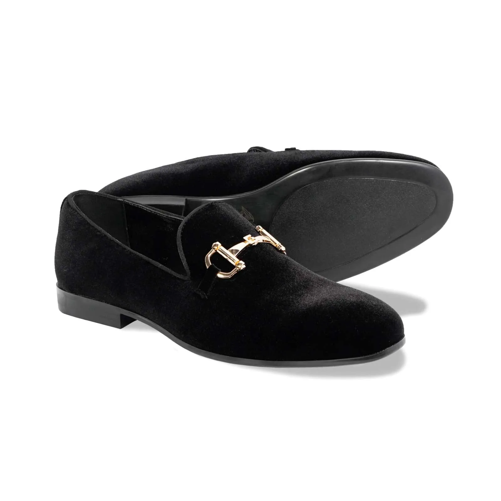 Men's Suede Velvet Smoker's Tuxedo Loafer Shoes