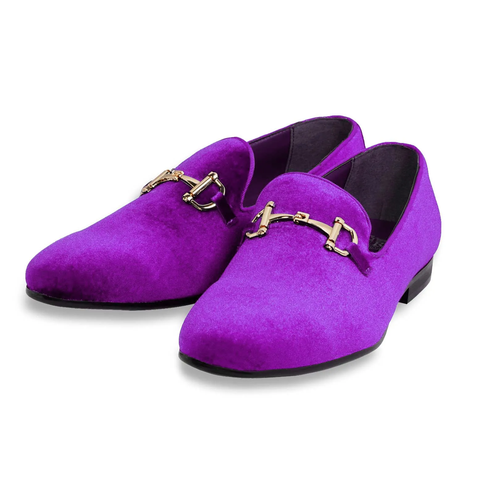 Men's Suede Velvet Smoker's Tuxedo Loafer Shoes