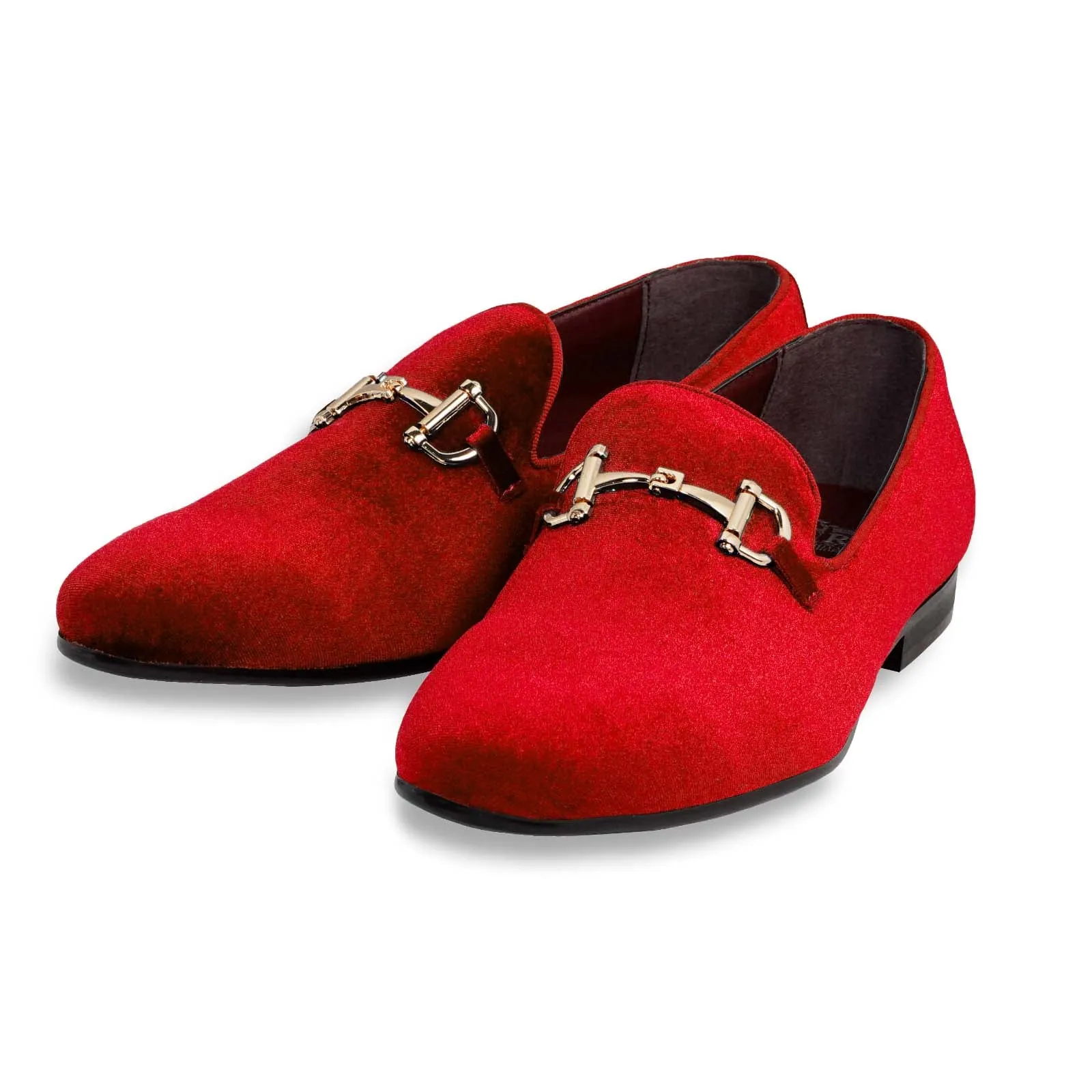 Men's Suede Velvet Smoker's Tuxedo Loafer Shoes