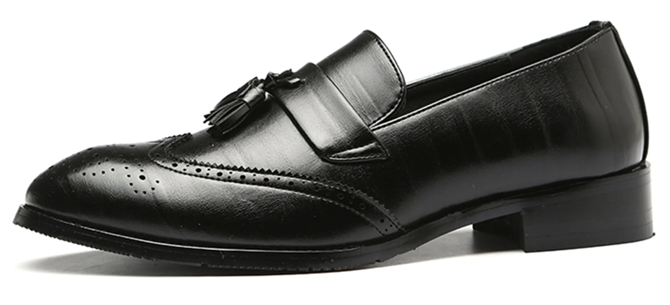 Men's Wingtip Smoking Loafers