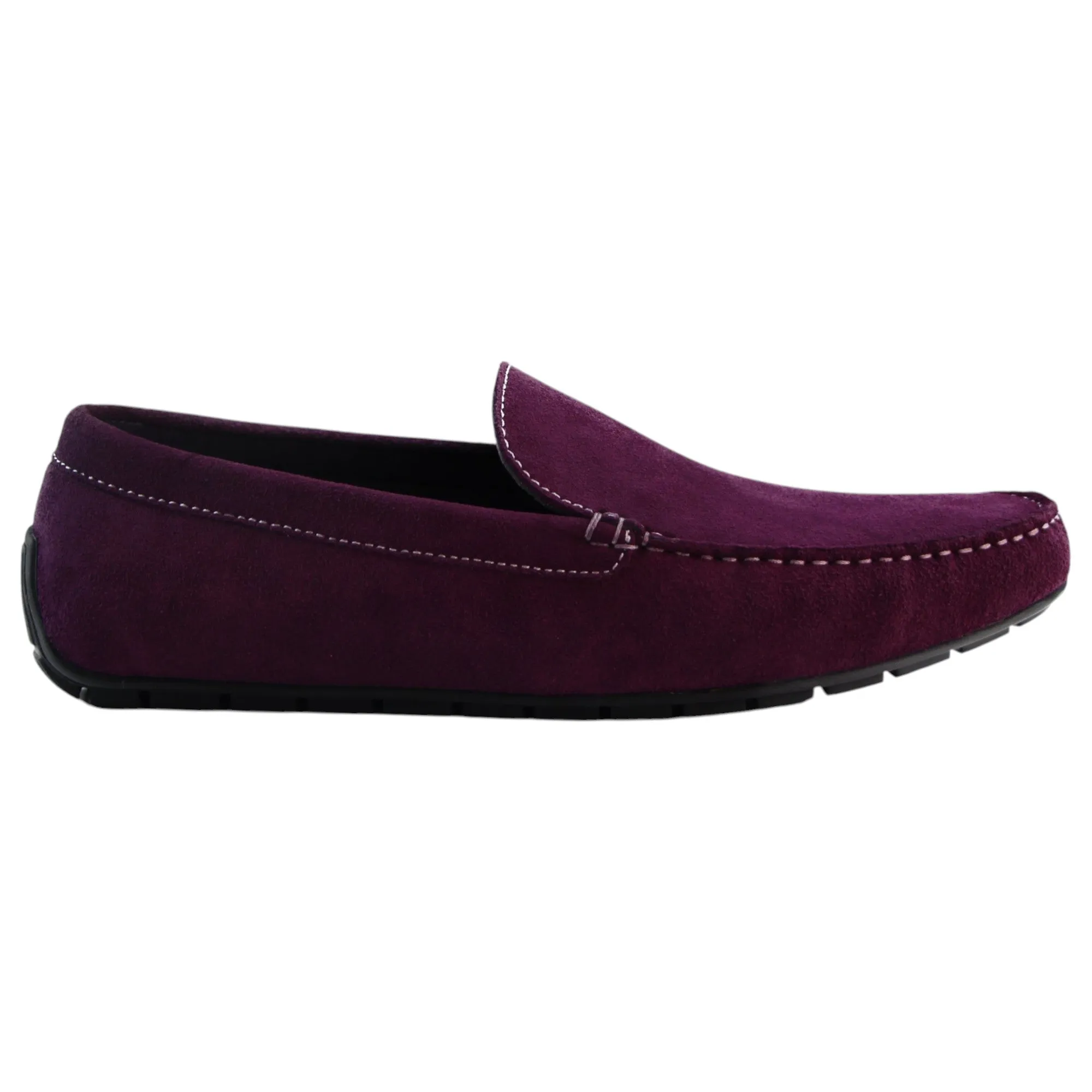 Mens Zasel Zenon Slip On Dark Purple Suede Boat Shoes