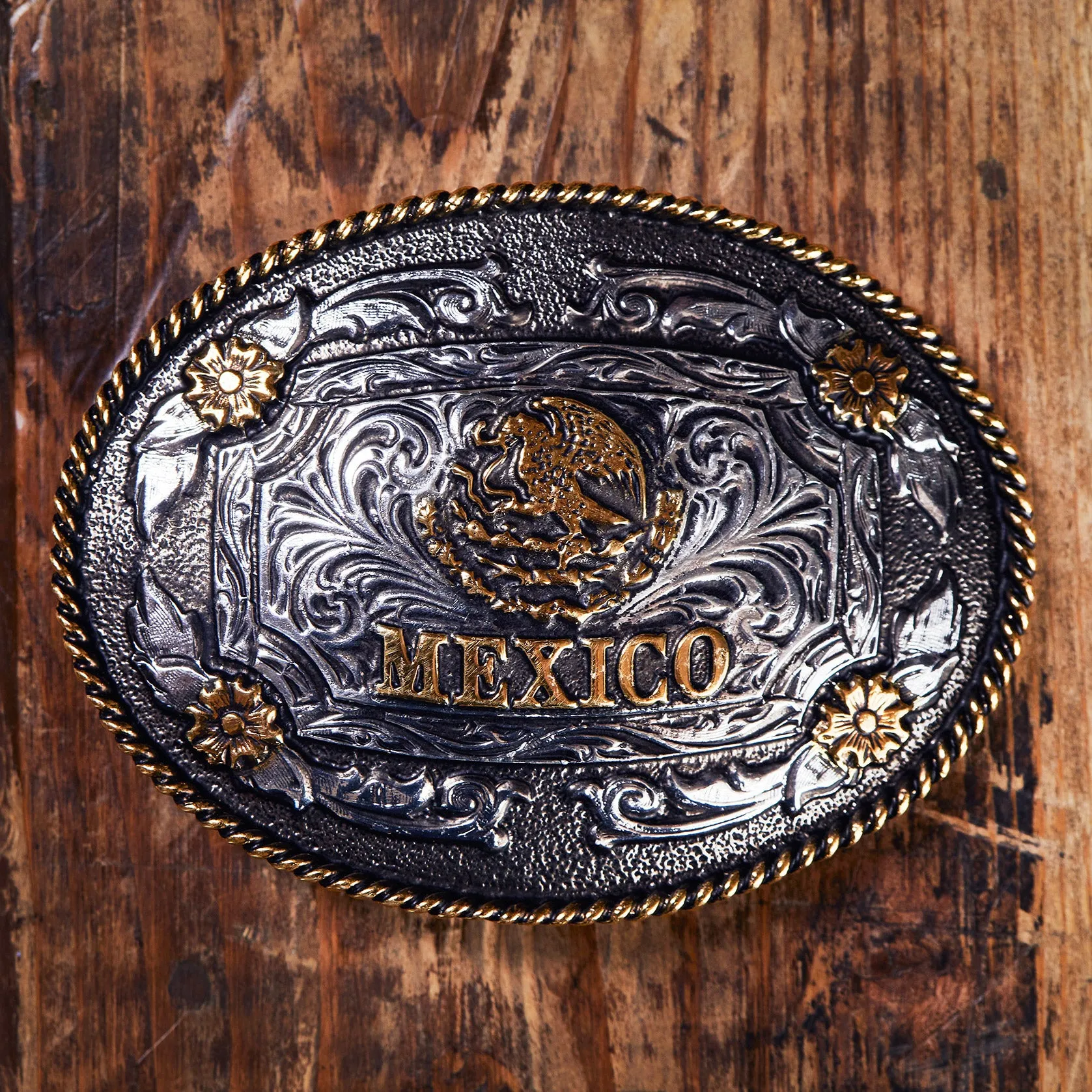 Mexico — Oval Rope Edge Buckle