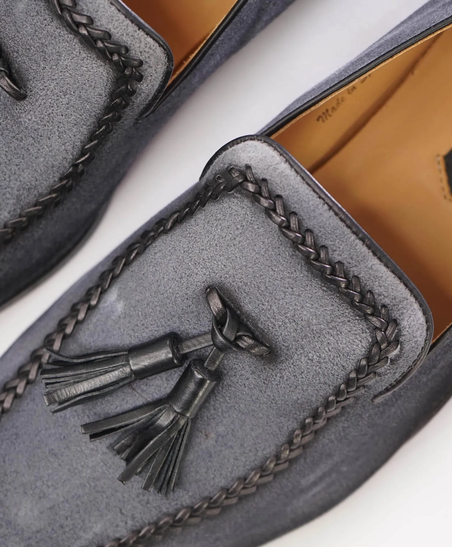 Mezlan Grey Tassel Loafers Suede Footwear 11.5 M