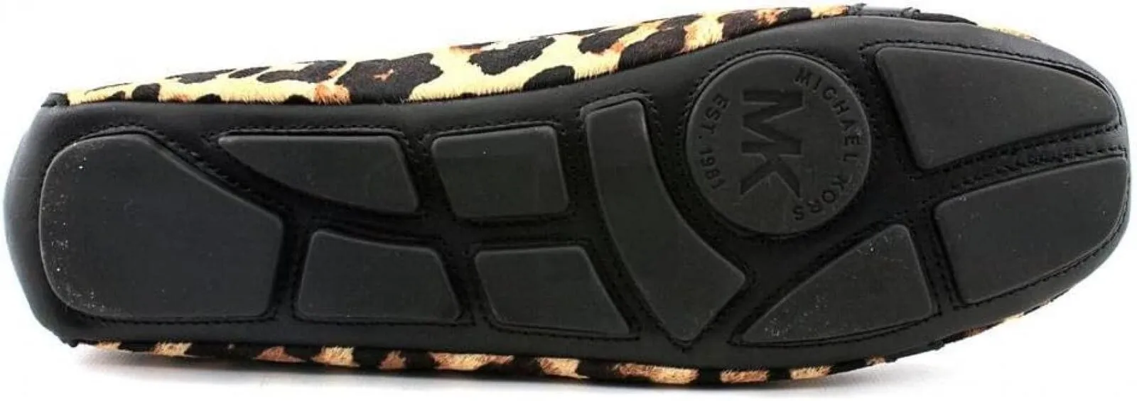 MICHAEL Michael Kors Vintage Fulton Moccasin Leather Flats Leopard Brown 5.5M