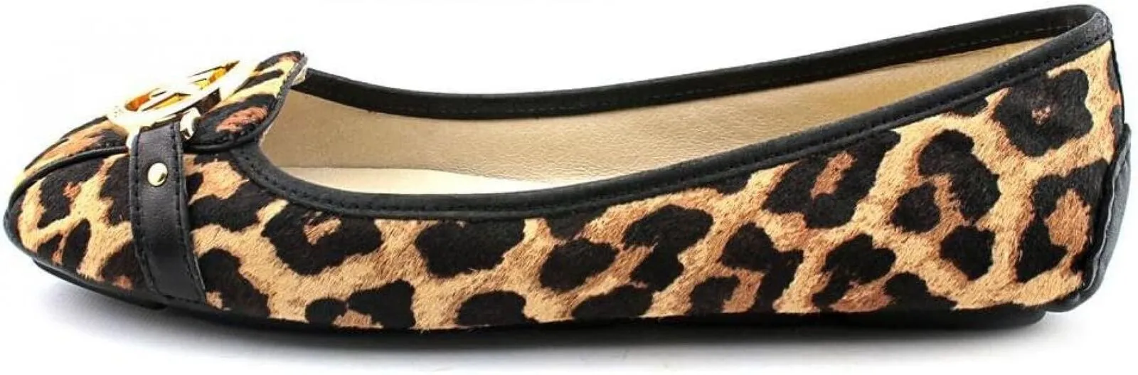 MICHAEL Michael Kors Vintage Fulton Moccasin Leather Flats Leopard Brown 5.5M