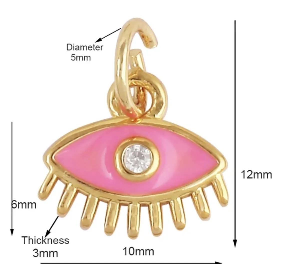 Mini Eye with Lashes Charm