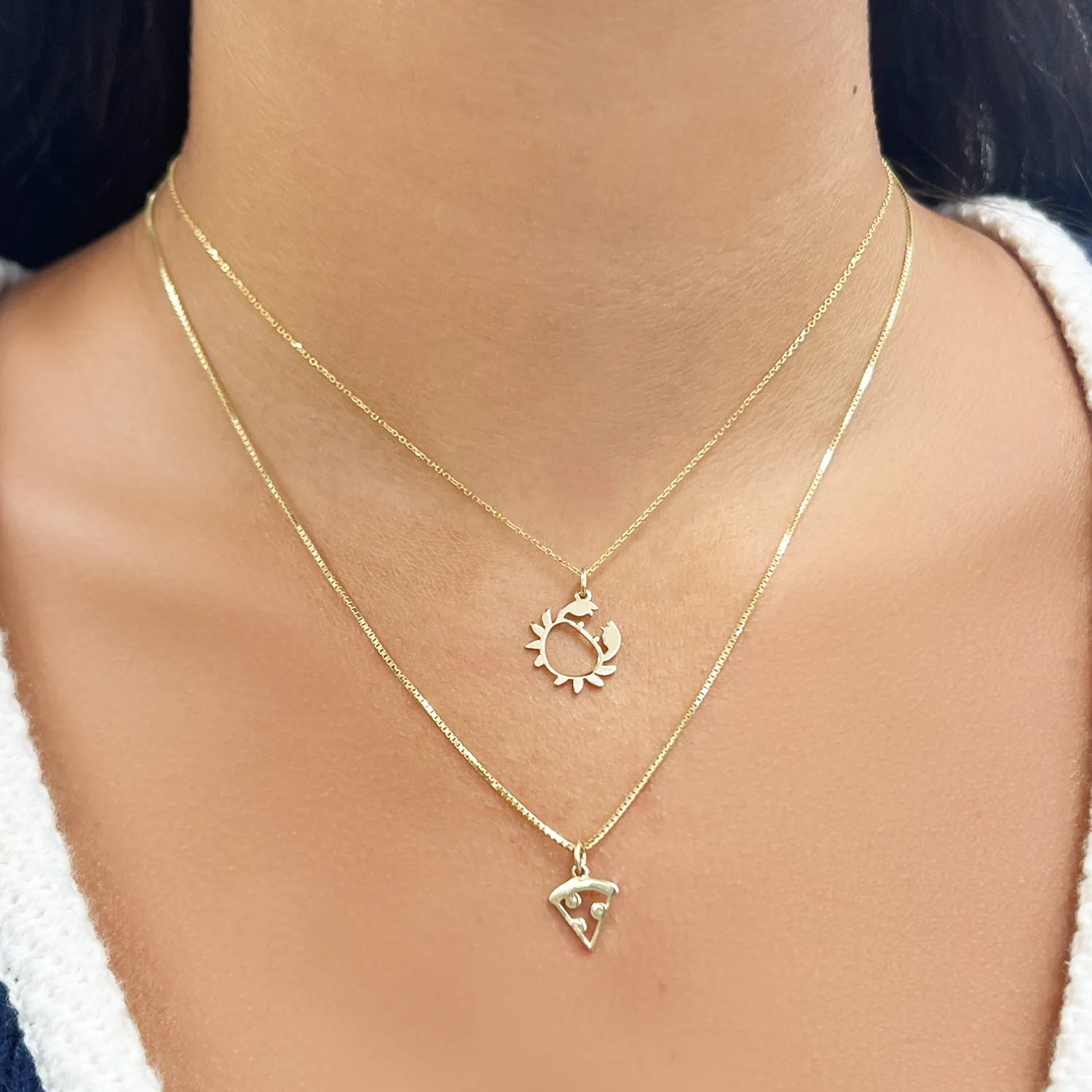 Mini Gold Pizza Charm