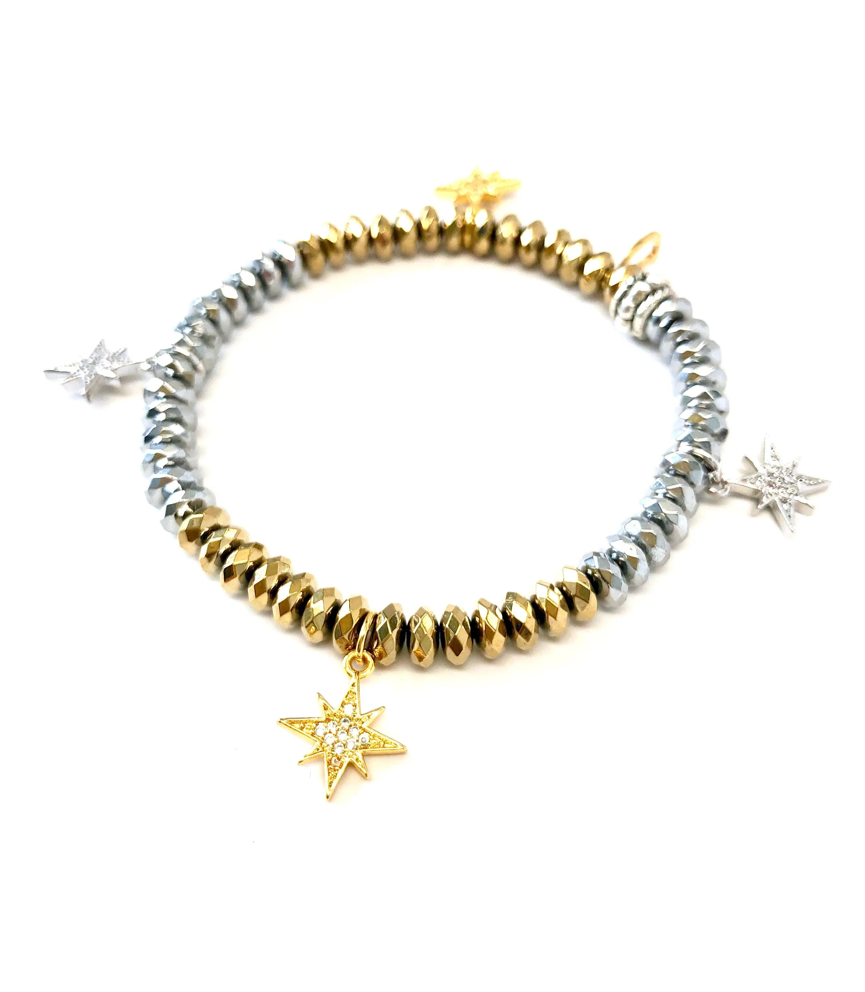 Mini Starburst Charm Bracelet