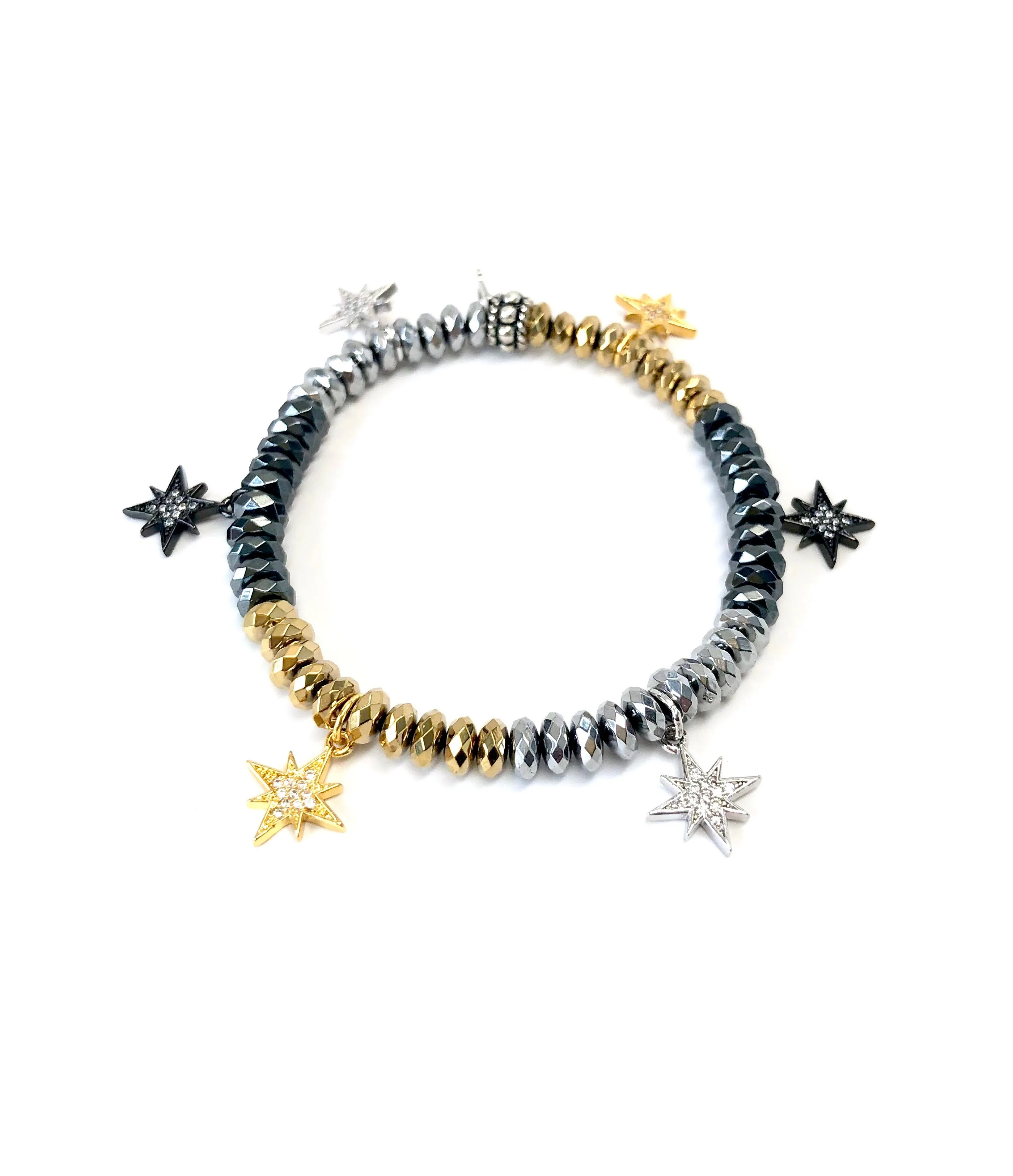 Mini Starburst Charm Bracelet