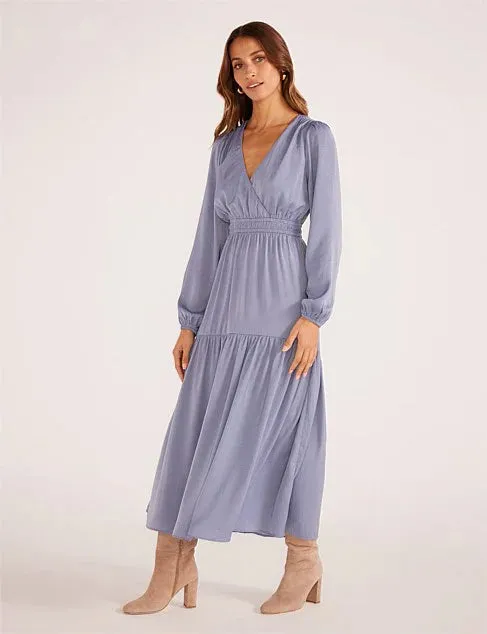MINKPINK SENNA MIDI DRESS SLATE