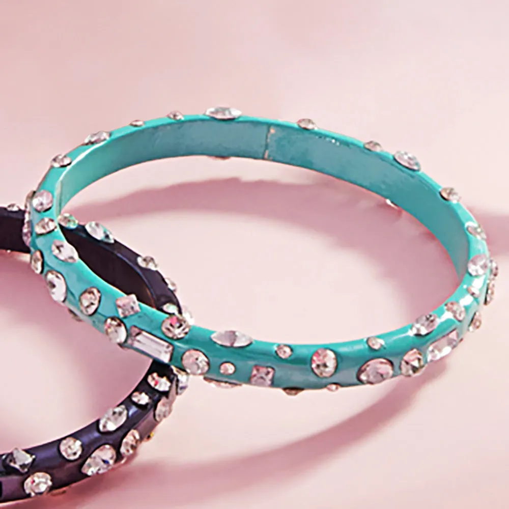 Mint Multi Stone Fun Fashion Bangle Bracelet | Outfit of Choice Jewelry |  628518