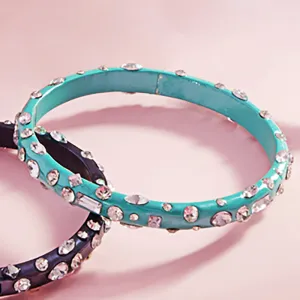Mint Multi Stone Fun Fashion Bangle Bracelet | Outfit of Choice Jewelry |  628518