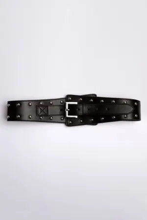 Minueto Black Studded Lucrecia Belt