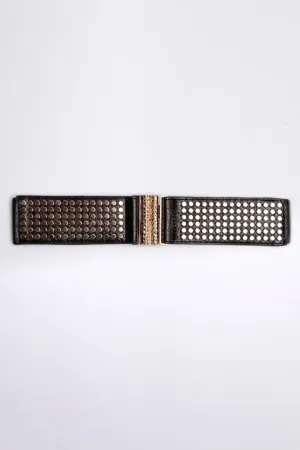 Minueto Black Studded Olivia Belt