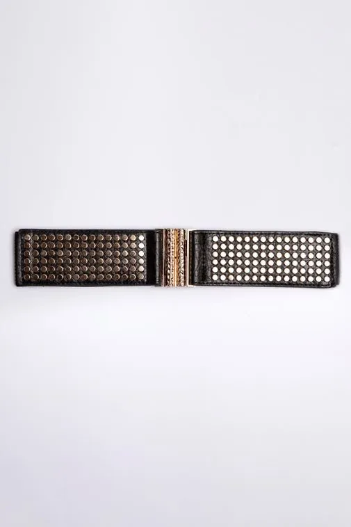 Minueto Black Studded Olivia Belt