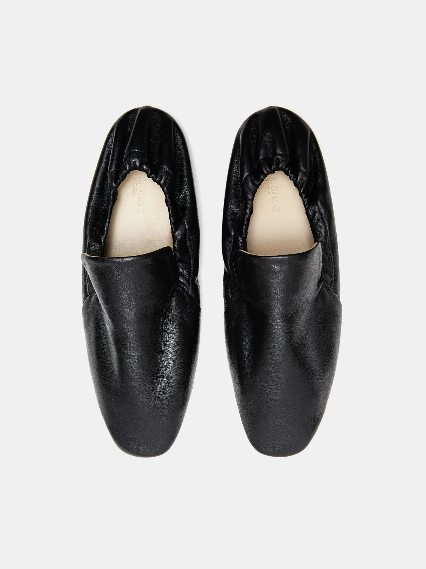 Moccasin / Black Leather