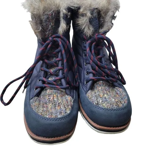 Muk Luks Sigrid Navy Faux Fur Lined Boots Women's US 9 WPL6134