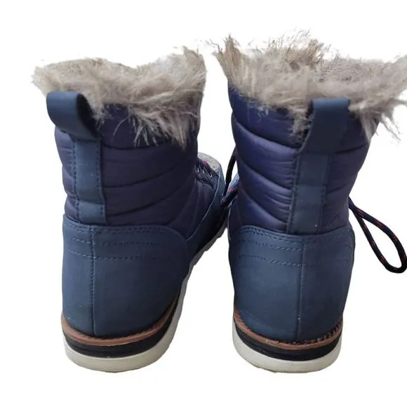 Muk Luks Sigrid Navy Faux Fur Lined Boots Women's US 9 WPL6134