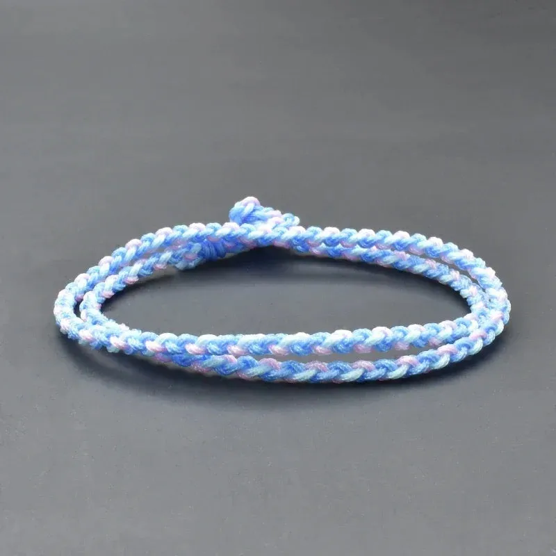 Multi color Minimalist Thread Rope Bracelets