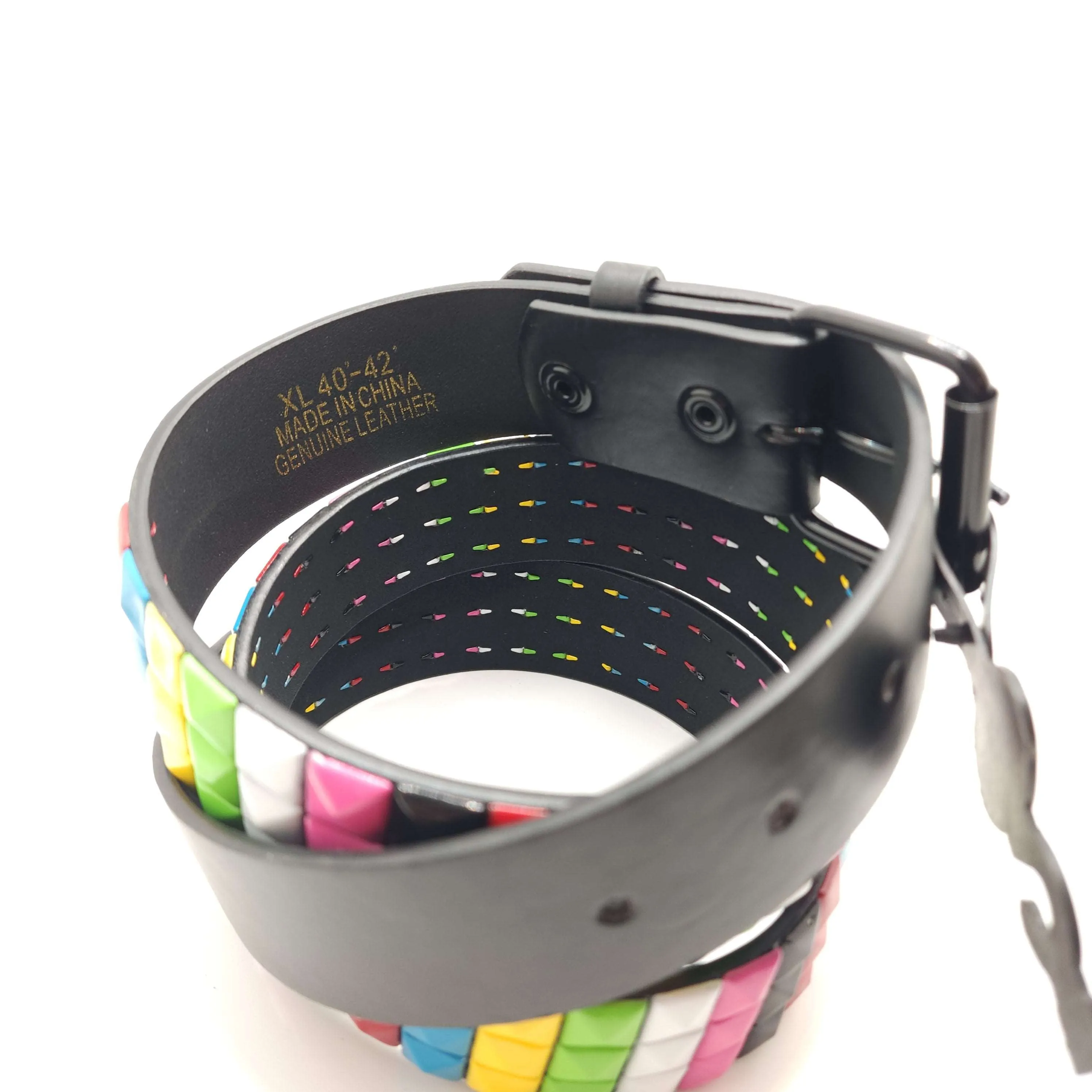 Multi-Color Studded Belt Punk