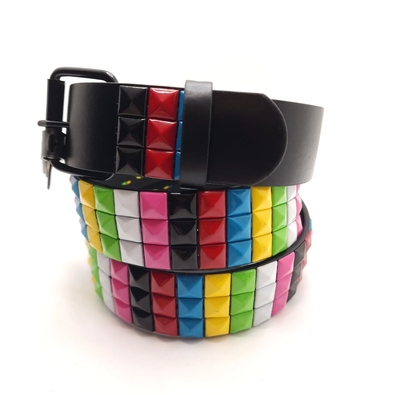 Multi-Color Studded Belt Punk