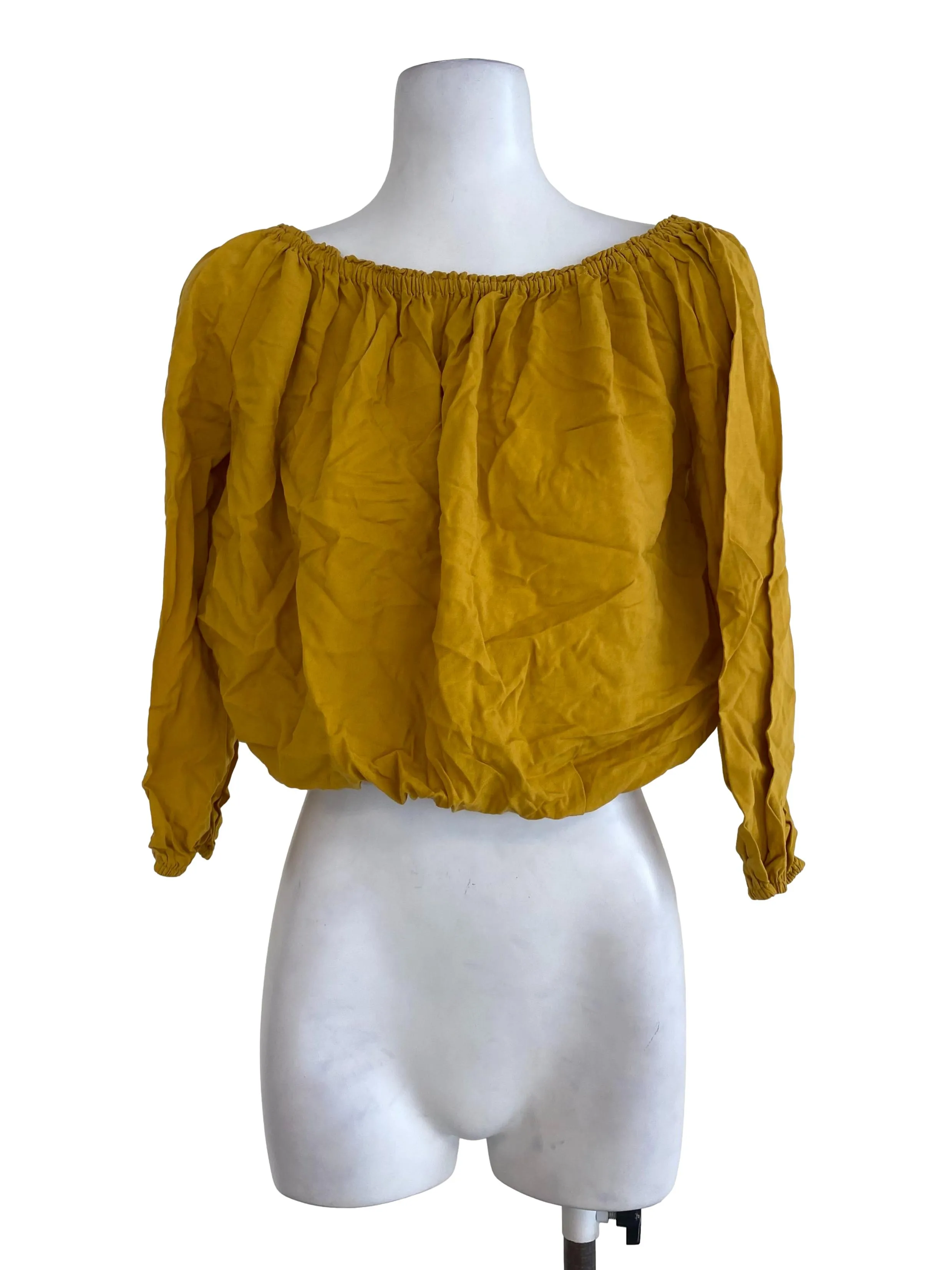 Mustard Crop Top