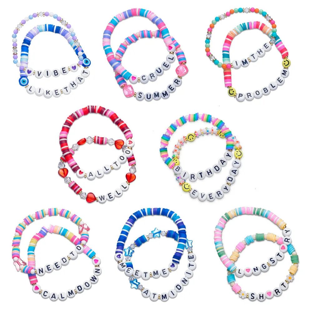 Mystery Eras Beaded Friendship Stretch Bracelet Pairs