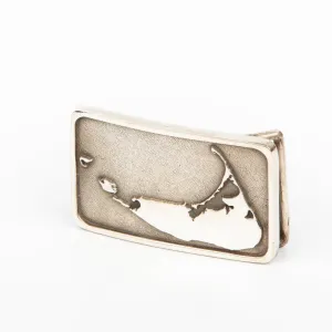 Nantucket Island Belt Buckle - Sterling Silver