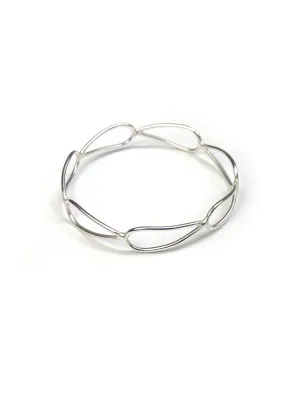 narrow monument bracelet in silver