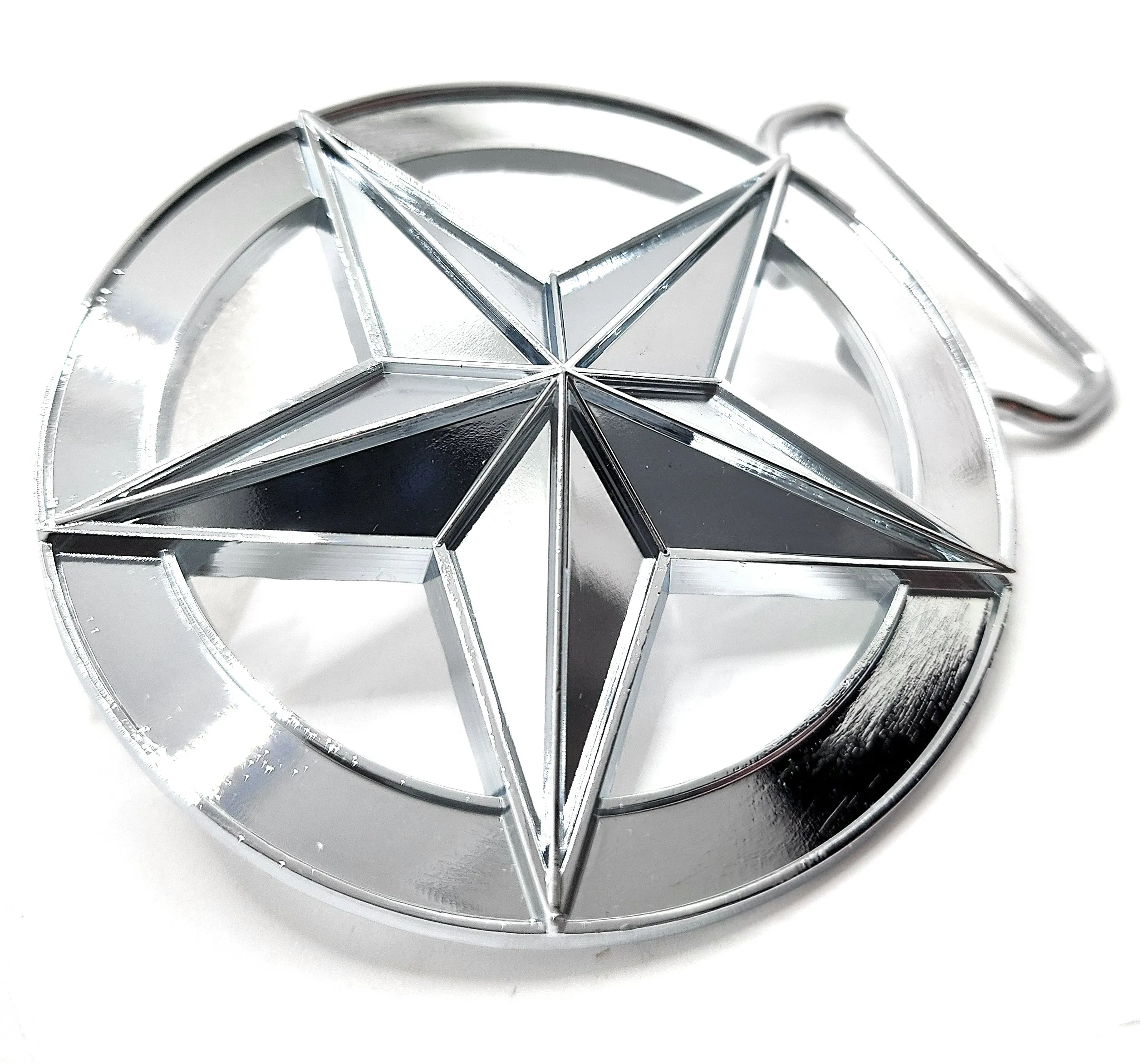 Nautical Star Belt Buckle Polished Chrome